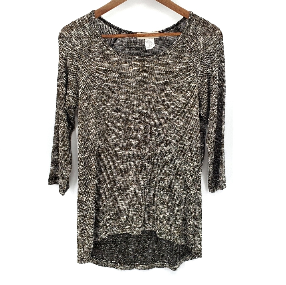 Janeric Womens 3/4 Sleeve High-Low Top Medium